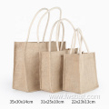 Groceries Delivery Burlap Flax Natural Jute Shopping Bag